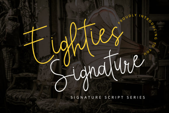 Eighties Signature Font for Modern Web Design