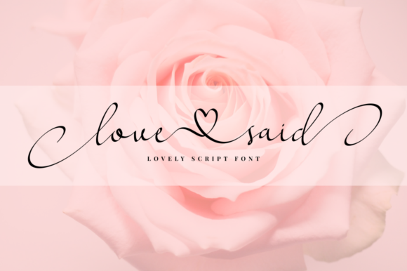 Love Said: A Clean Calligraphic Script Font for Crafters
